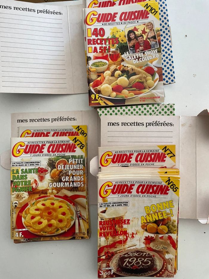Rare lot de 3 Guides  1985 Cuisine culinaire anciennes 38 revues 1985 ajoutez moi à vos favoris - photo numéro 6