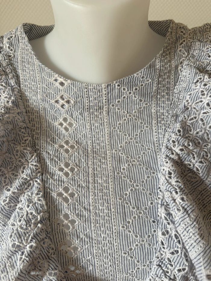 Blouse bleu en bon état taille 38 H&M - photo numéro 6