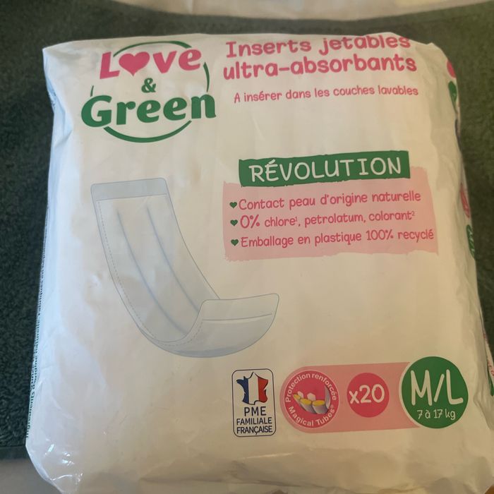 Inserts jetables Love and Green M/L