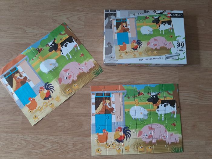Puzzle 30 pièces et son poster "mes amis de la ferme" - photo numéro 2