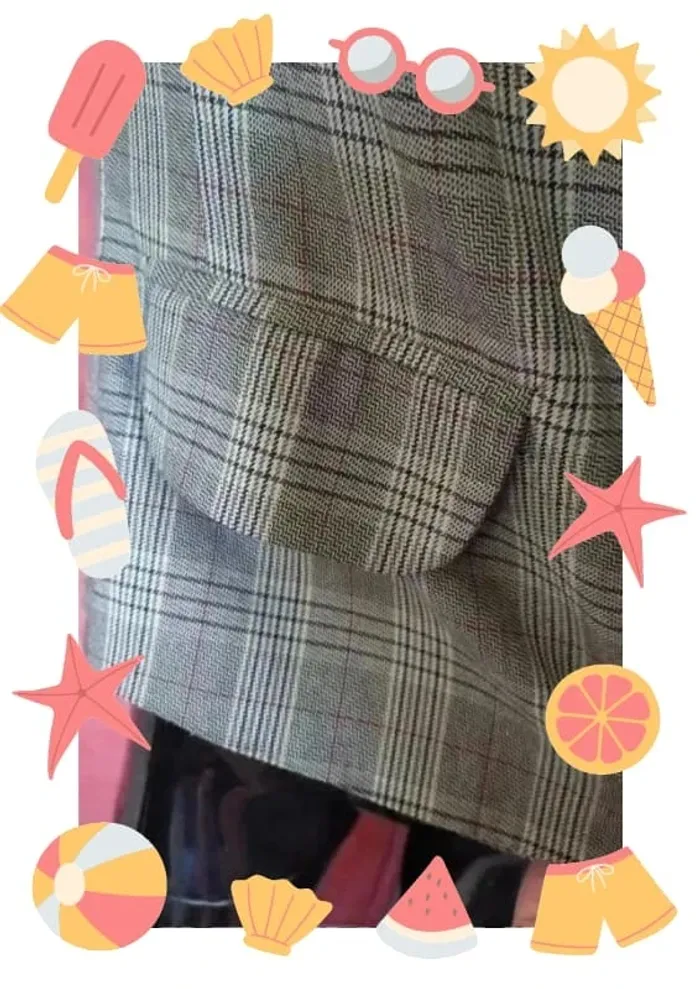 Veste blazer à carreaux - photo numéro 2