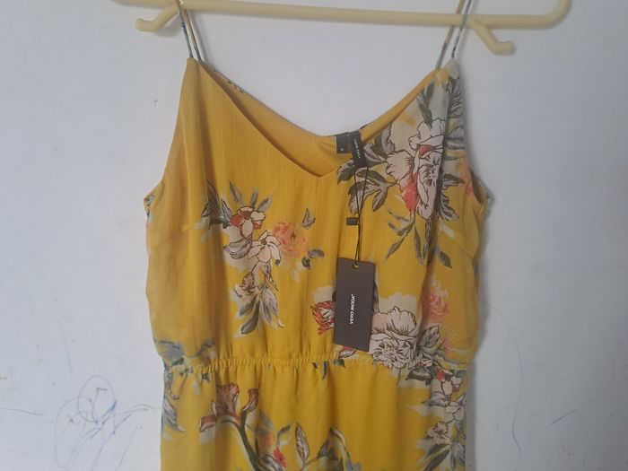Robe d'été Neuve jaune floral Vero Moda Taille M - photo numéro 3