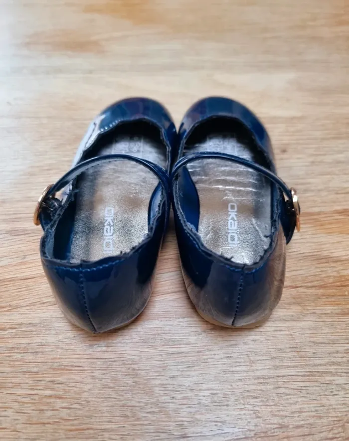 Ballerines vernies bleues à bride - photo numéro 3