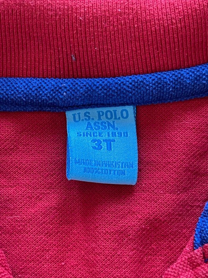 T-shirt polo rouge 3 ans - photo numéro 2