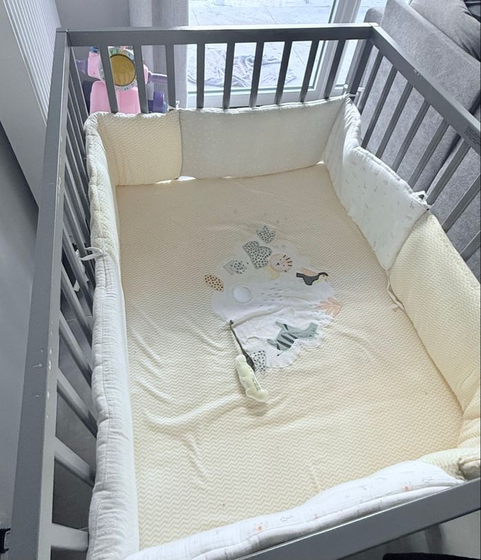 Parc en bois gris flexiparc vertbaudet + accessoires - photo numéro 2