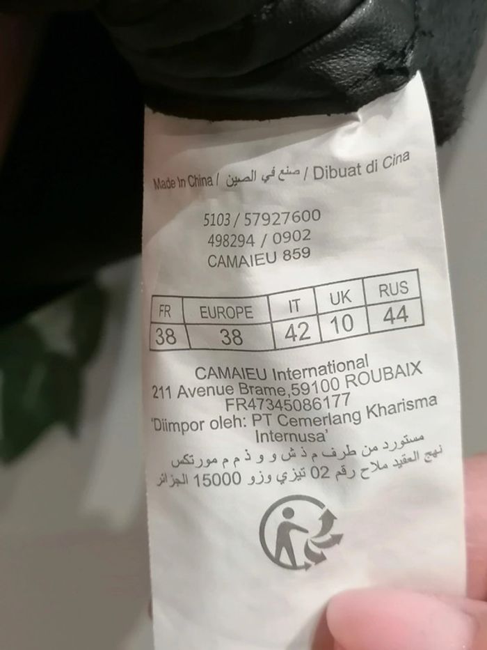 Robe noir Camaïeu polyester enduit 38 - photo numéro 10