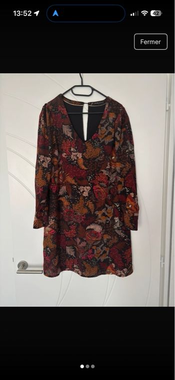 Robe fleurie manches longues Taille 40