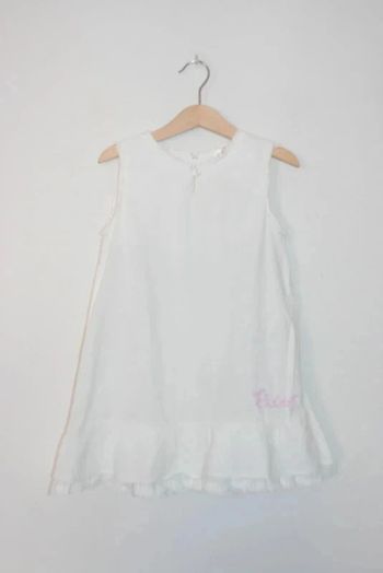 Robe en lin blanche Kidkanai