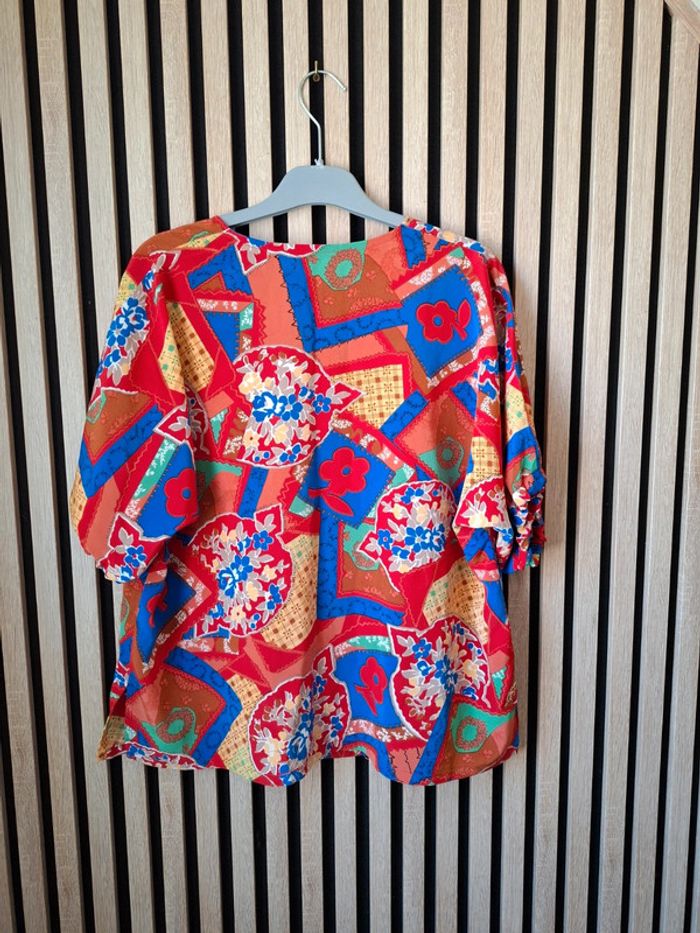 Chemise imprimée vintage multicolore T44/46 - photo numéro 8