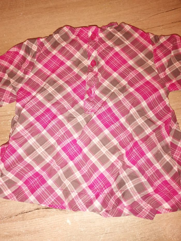 Tee shirt chemisier a Carreaux - photo numéro 3