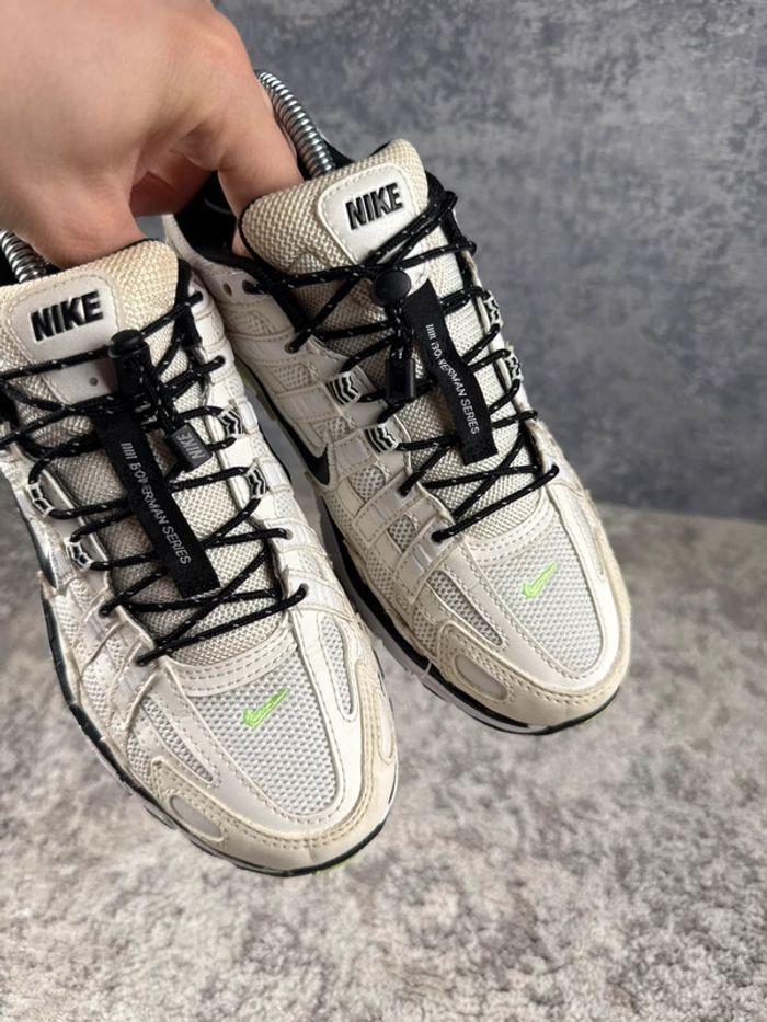 Nike P-6000 Running - Sail Black Lime Blast - White & Yellow & Black - photo numéro 14