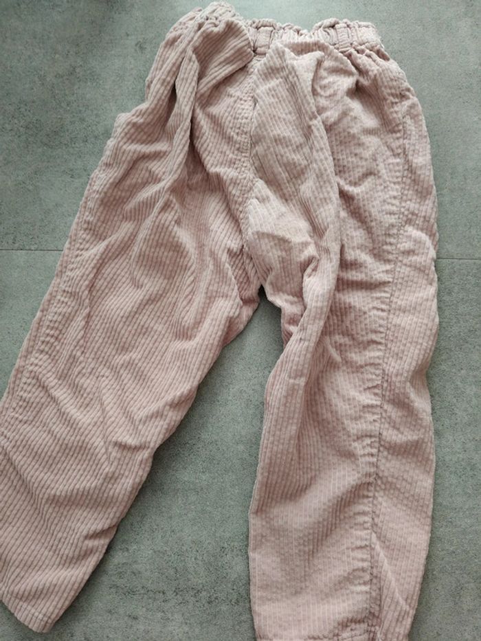 Pantalon velours léger vieux rose H&M 98cm - photo numéro 2
