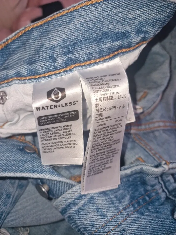 👖Pantalon jeans  troué • bleu - photo numéro 5