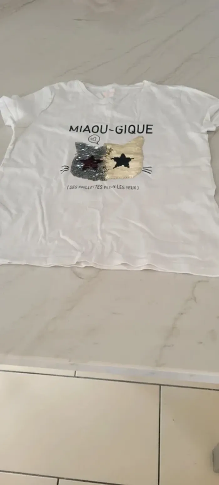 Tee shirt manches courtes La Halle Sequins - photo numéro 4