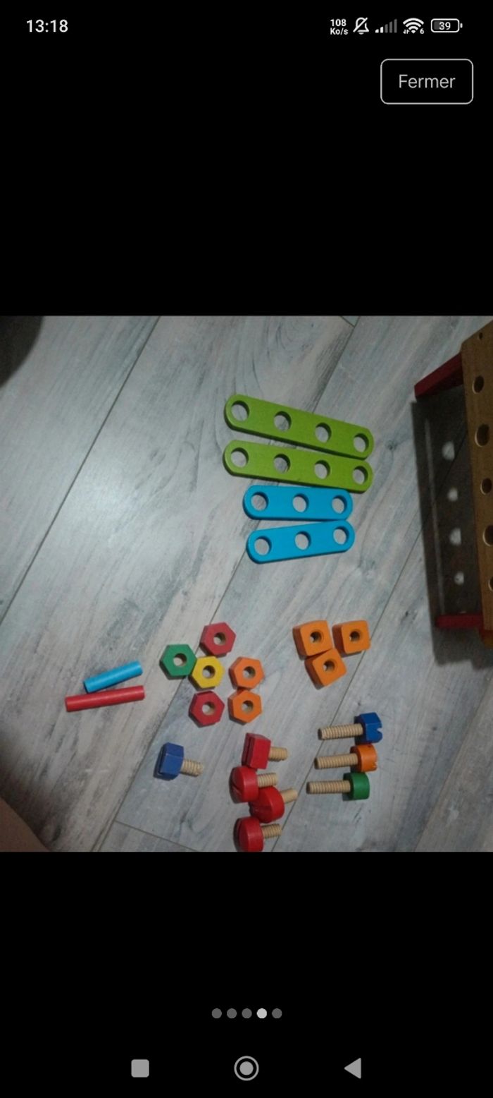 Caisse outil et outils bois, plastique - photo numéro 4