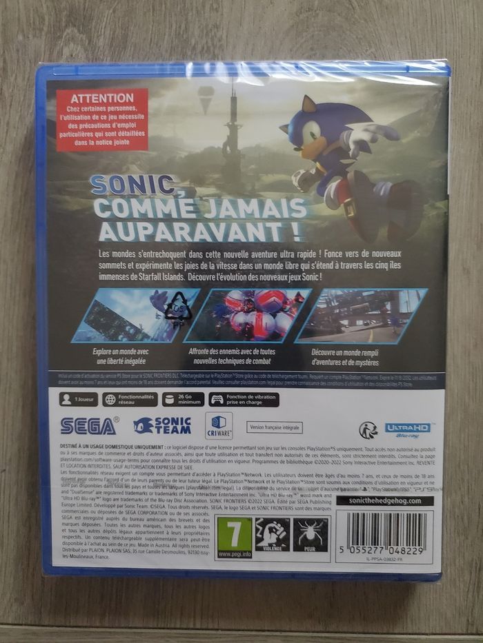 Sonic Frontiers sur PS5 Neuf sous Blister jamais ouvert. - photo numéro 2