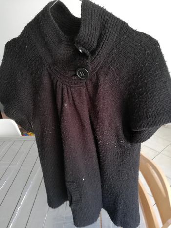 Gros gilet noire manches courtes