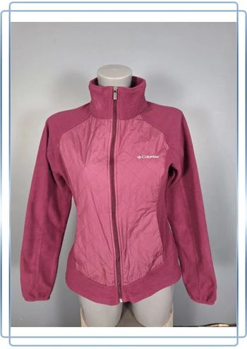 Polaire full zip columbia légère bi matiere femme / violet taille S brodé 259
