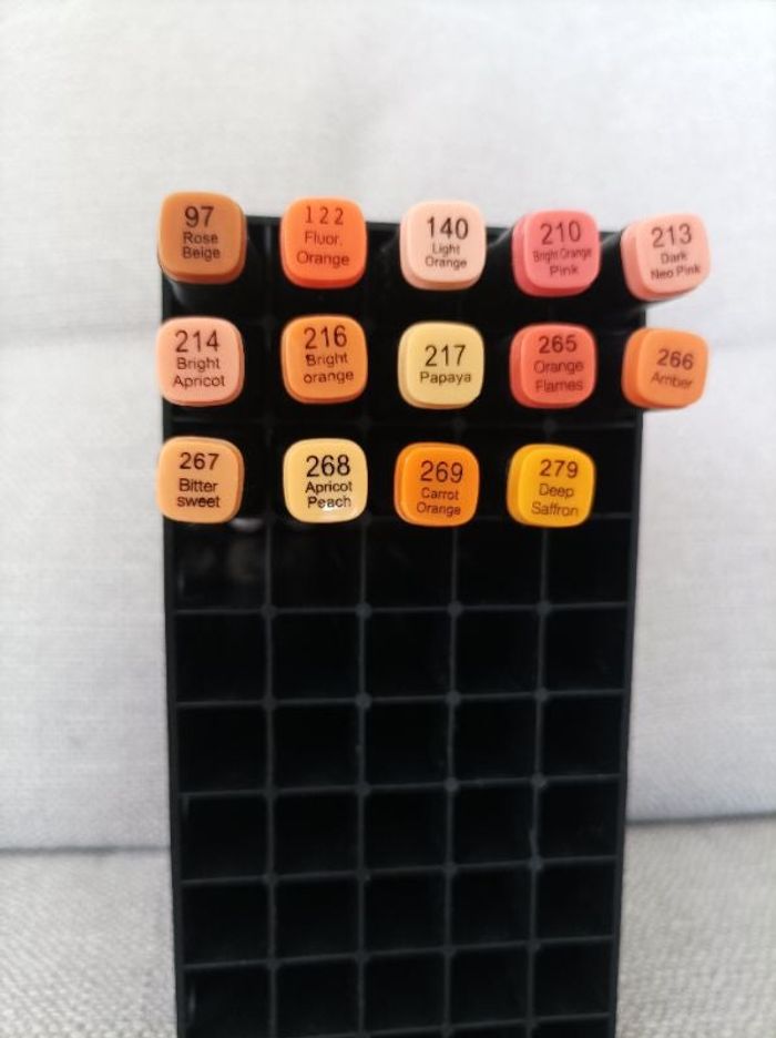 Feutres Twinmarkers tons orange neufs