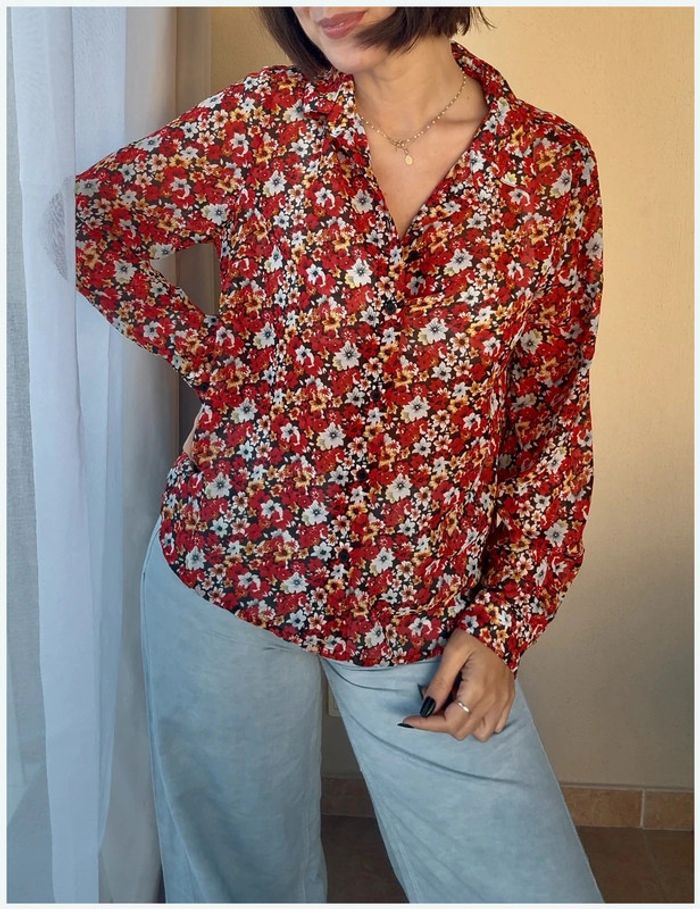 Chemisier fleuri taille S only parfait état - photo numéro 3