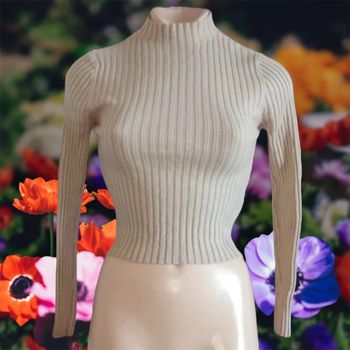Crop Top - Beige - Taille Unique