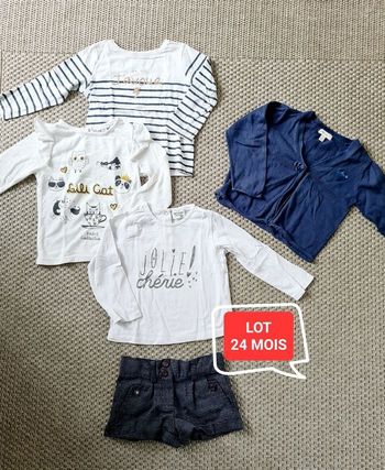 Lot de 5 articles fille - 24 mois