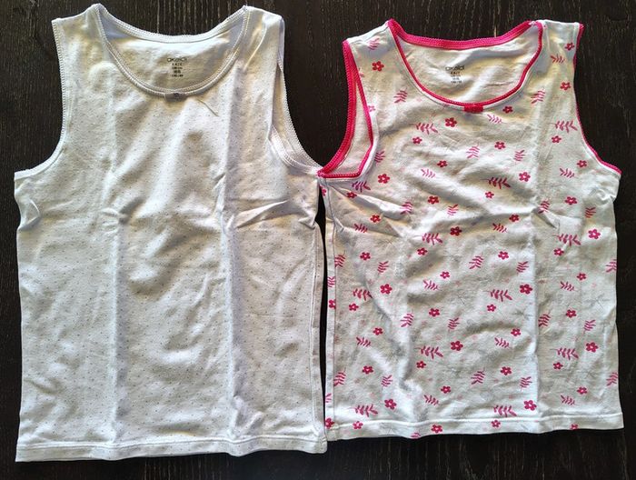 Lot de 2 maillots de corps fille 8 ans