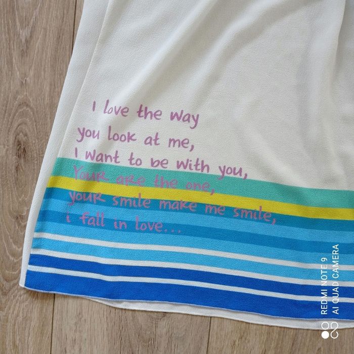 Blouse blanche et motifs colorés t44/46 - photo numéro 3