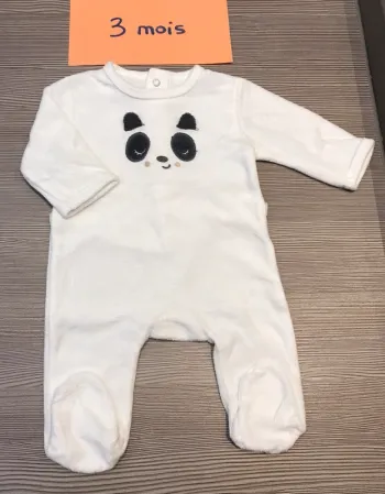Pyjama velours garçon 3 mois Kiabi