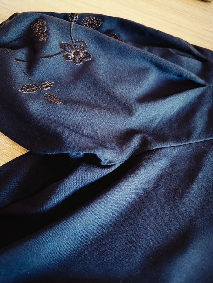 Robe H&M Bleu marine brodé Taille XL - photo numéro 4