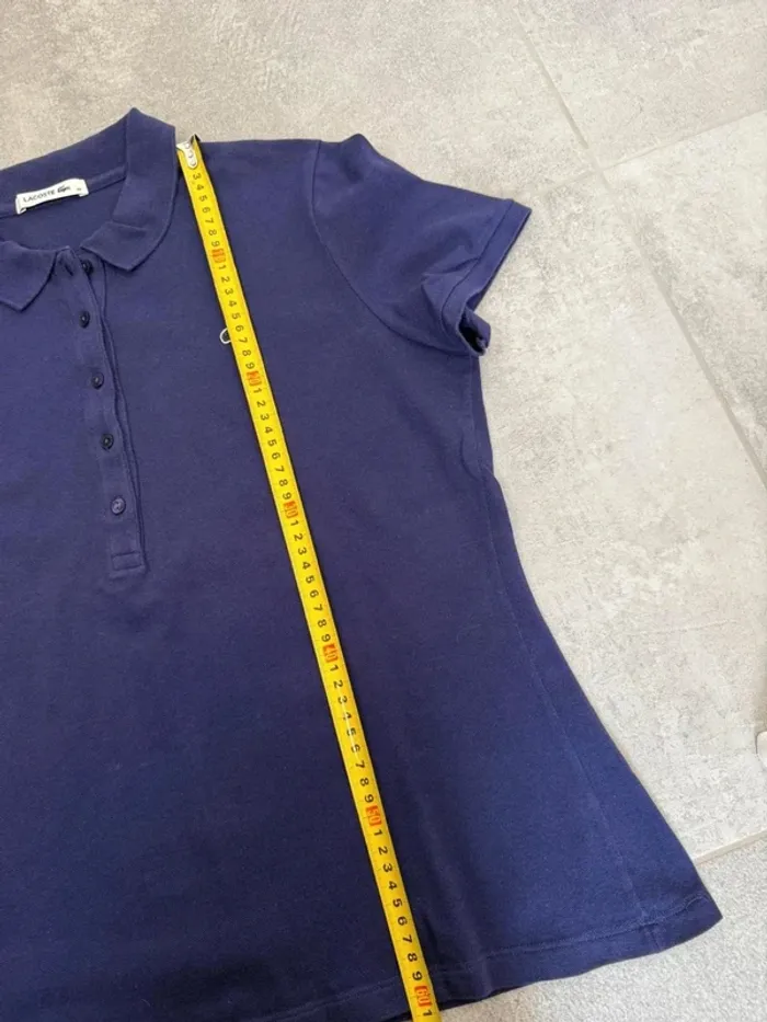 Polo Lacoste femme mauve foncé taille 46 soit XL super état - photo numéro 7