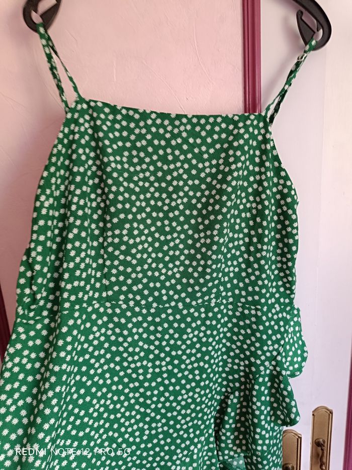 Robe verte à bretelles T.XL (42) J.Riu - photo numéro 2