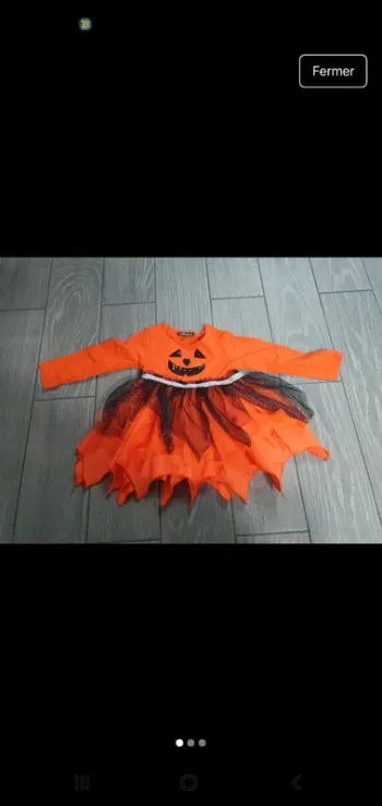 Robe citrouille 24 mois