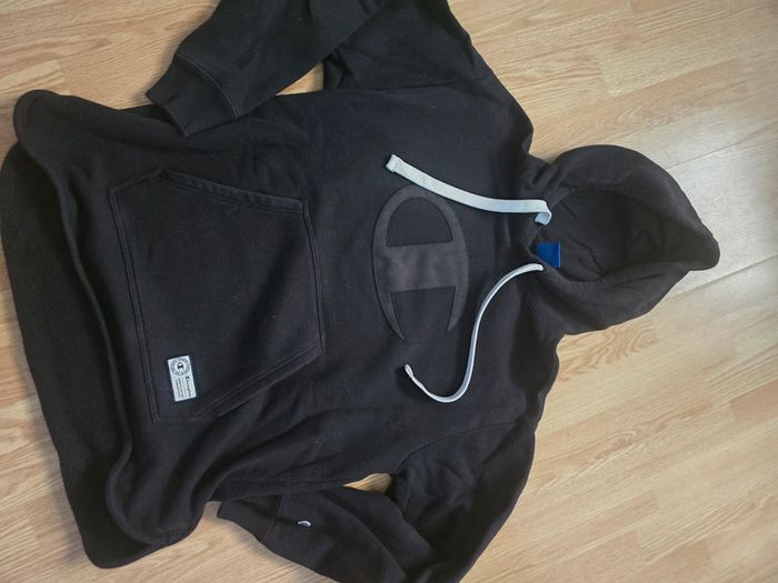 Sweat Vintage Champion Rochester Noir - Taille S Oversize - photo numéro 6