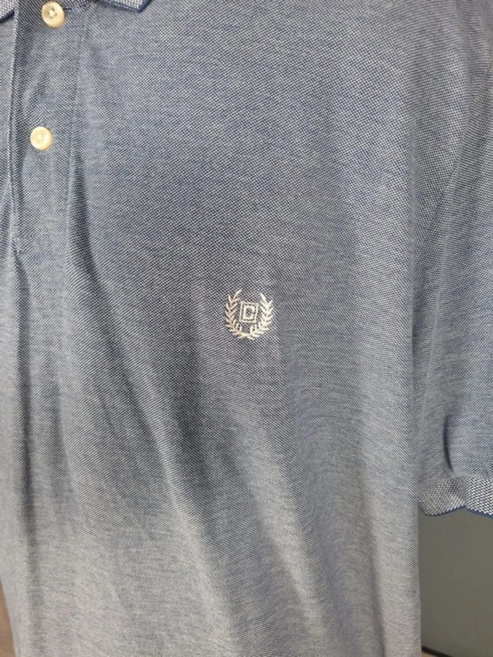 Polo manche courte chaps bleu - taille XL - homme brodé (463) - photo numéro 5