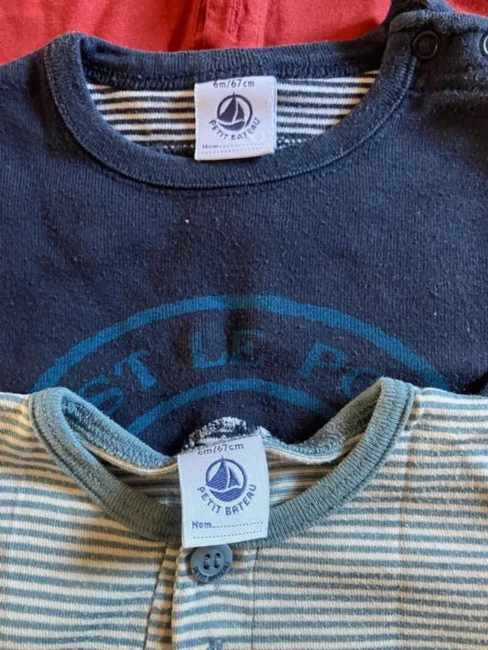 Tshirts manches longues 6 mois garçon - photo numéro 2