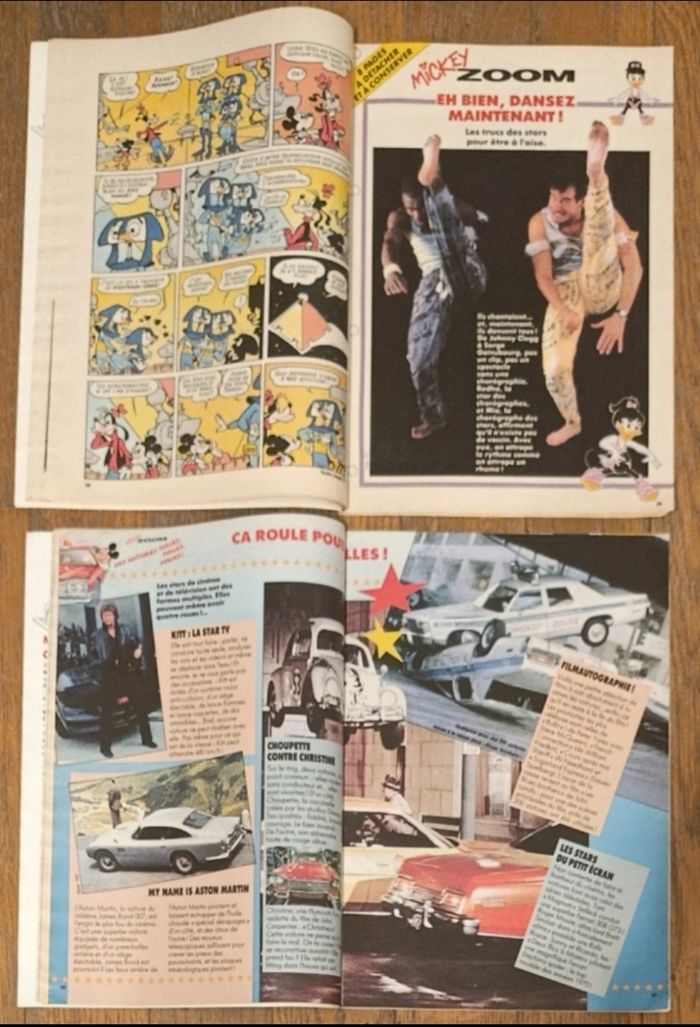 Lot de 2 journaux de Mickey avec Cadeaux vignettes panini découvertes fin 80 début 90 vintage - photo numéro 7