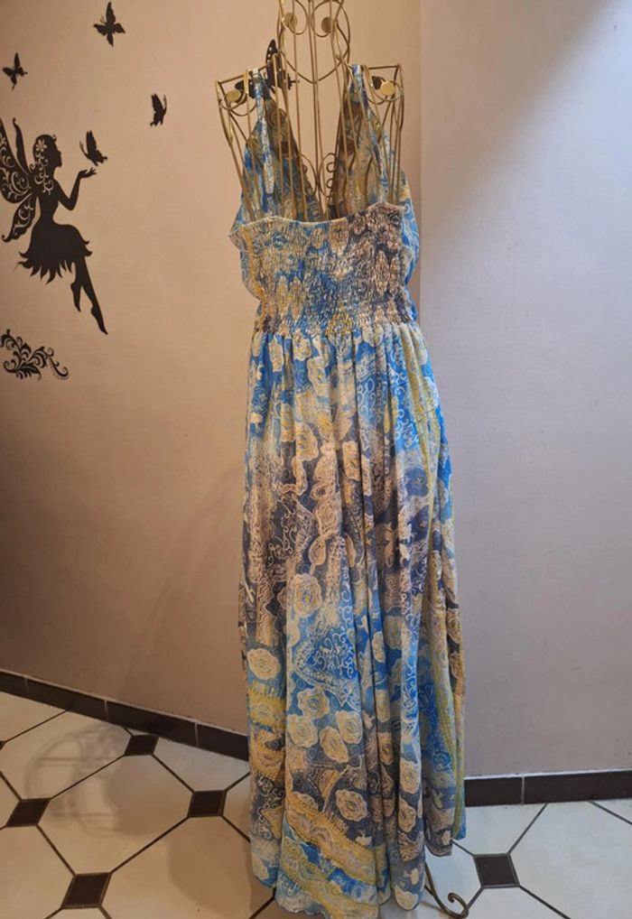 Robe longue en soie imprimée - photo numéro 4