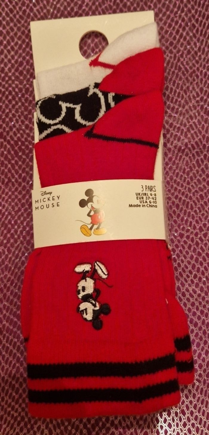 Lot de 3 paires de chaussettes Mickey mouse 37-42 - photo numéro 2