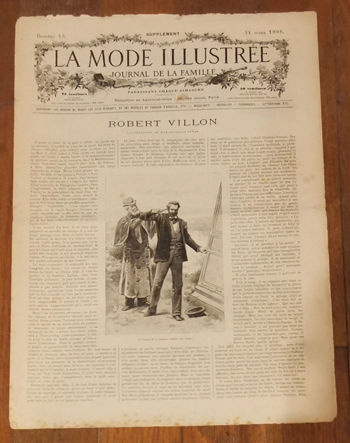 Journal la mode illustrée supplément 31 mars 1895 N°13 vintage