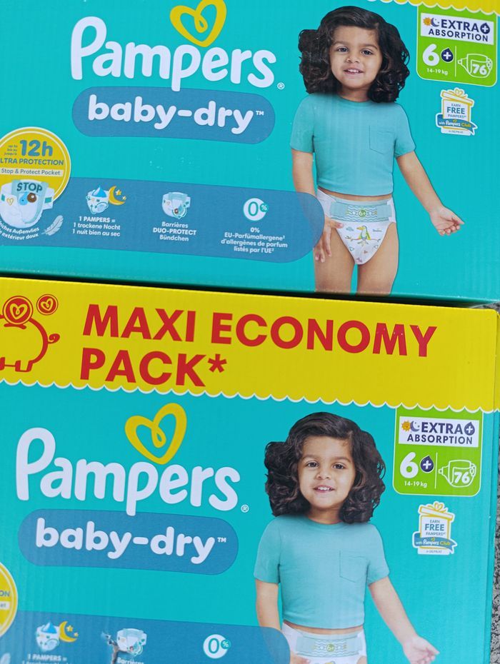 152 couches Pampers taille 6 plus - photo numéro 2