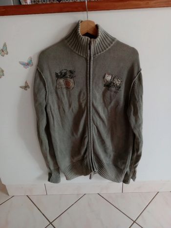 Gilet zippé homme XL kaki c84