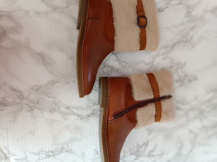 Eram bottines camel fourrure 34 - photo numéro 3