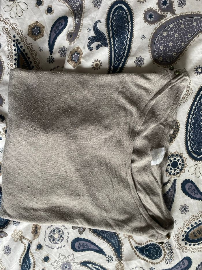 Pull marron/gris - photo numéro 4