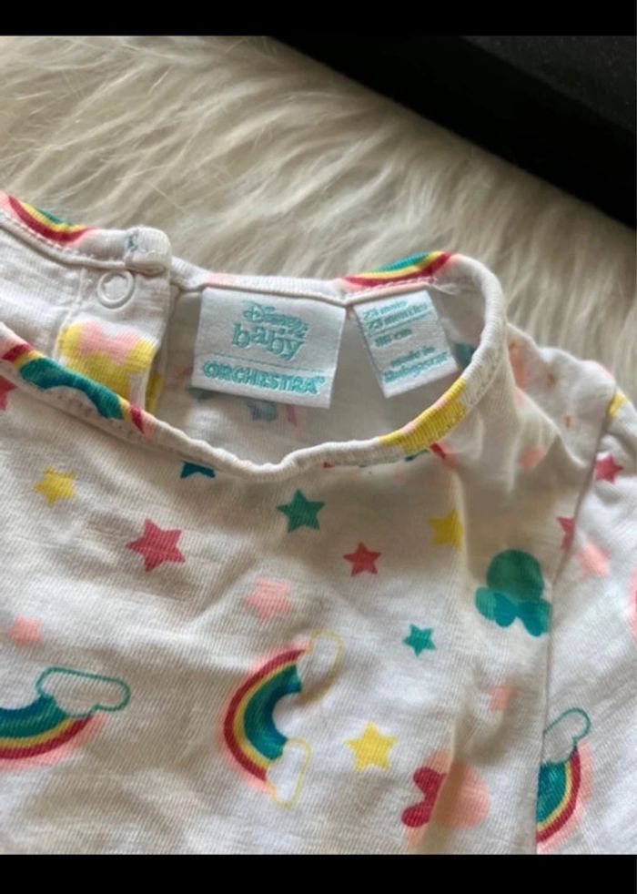 Très belle ensemble salopette 🥰 taille 23 mois minnie Disney orchestra - photo numéro 2