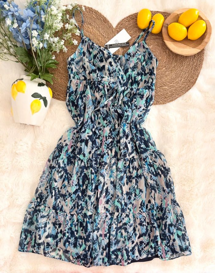 Robe Riu Paris bleue à motifs taille 38
