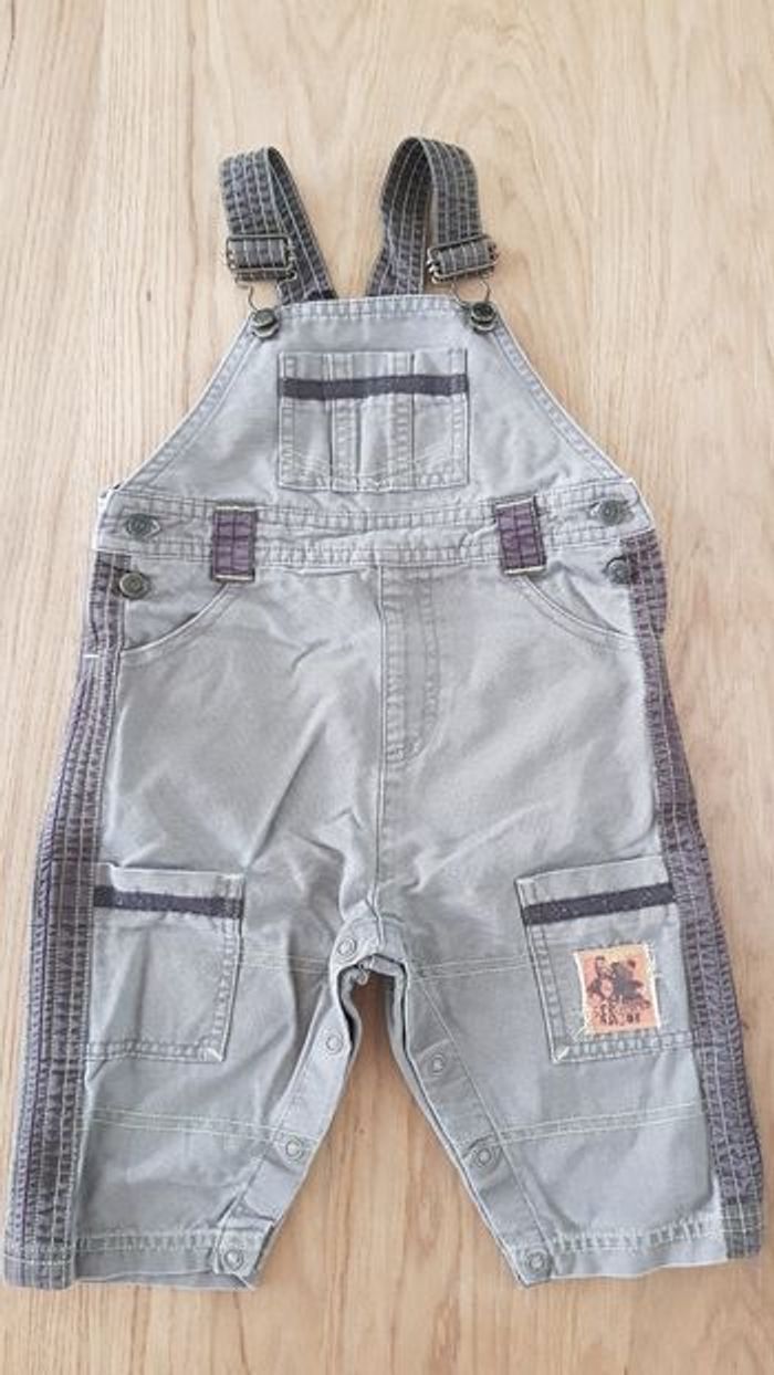 Salopette Sergent Major gris beige 12 mois
