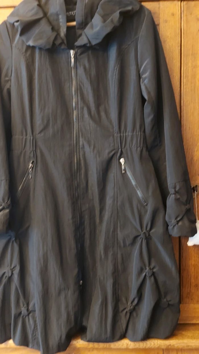 Trench Franstyle noir  t 2 (t 40)petit prix - photo numéro 3