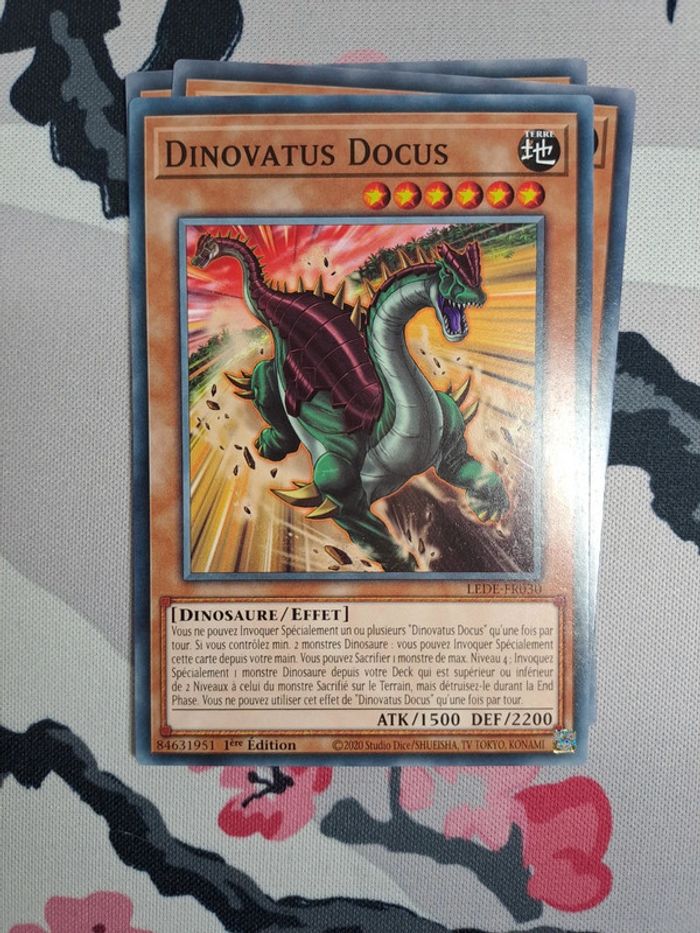 Playset 3x Dinovatus Docus Yu-Gi-Oh! Héritage de la Destruction FR LEDE - photo numéro 2