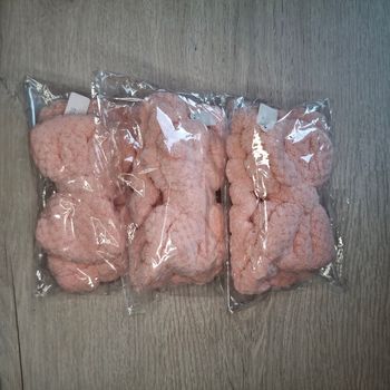 Lots de 3 bandeaux roses style matelassé avec nœuds pour soins du visage, NEUFS avec étiquettes.